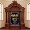 Exquisite Solid Wood Aron Kodesh, Hand-Carved Synagogue Holy Ark for Torah Scrolls by Premium Furniture Manufacturer