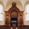 Masterfully Handcrafted Solid Wood Aron Kodesh Premium Synagogue Sanctuary Furniture by Expert Manufacturer