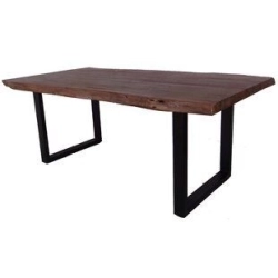 Mulyoharjo Furniture Monkey Pod Wood Slab Dining Table 1456