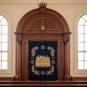 Exquisite Hand-Carved Aron Kodesh by Premier Furniture Manufacturer, Classic Synagogue Holy Ark, Superior Wood Craftsmanship