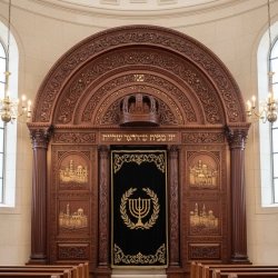 Hand-Carved Aron Kodesh Premium Synagogue Furniture Ornate Wooden Holy Ark by Expert Manufacturers & Suppliers
