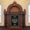 Premium Hand-Carved Solid Wood Aron Kodesh Ornate Traditional Synagogue Furniture Expertly Crafted by Leading Manufacturer