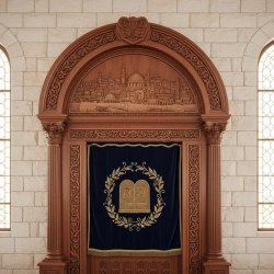 Exquisite Solid Wood Aron Kodesh Handcrafted Synagogue Holy Ark Furniture Premium Manufacturer Quality