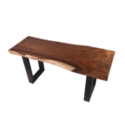 Mulyoharjo Furniture Monkey Pod Wood Slab Dining Table 1461