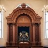 Artisanal Carved Hardwood Aron Kodesh, Premium Synagogue Holy Ark by Expert Furniture Manufacturer, Bespoke Sacred Furnishing