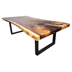 Mulyoharjo Furniture Trembesi Wood Slab Dining Table 1463