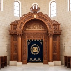 Exquisite Hand-Carved Aron Kodesh Premium Synagogue Furniture Supplier Exceptional Quality Sacred Ark