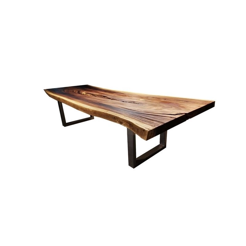 Mulyoharjo Furniture Monkey Pod Wood Slab Dining Table 1468