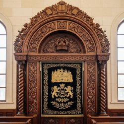 Masterfully Handcrafted Aron Kodesh, Ornate Solid Wood Synagogue Ark, Premium Quality Religious Furniture by Expert Artisans