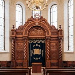 Exquisite Hand-Carved Aron Kodesh - Synagogue Sanctuary Furniture by Premium Manufacturer