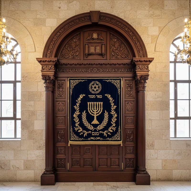 Handcrafted Aron Kodesh Holy Ark Synagogue Furniture, Premium Carved Wood by Leading Manufacturer, Exquisite Supplier Quality Handcrafted Aron Kodesh Holy Ark Synagogue Furniture, Premium Carved Wood by Leading Manufacturer, Exquisite Supplier Quality