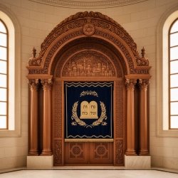Exquisite Handcrafted Solid Wood Aron Kodesh Premium Synagogue Holy Ark by Leading Furniture Manufacturer & Supplier