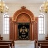Handcrafted Wooden Aron Kodesh Holy Ark with Intricate Carvings, Premium Synagogue Furniture by Expert Manufacturer