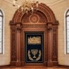 Premium Hand-Carved Solid Wood Aron Kodesh Ornate Synagogue Holy Ark Furniture Manufacturer