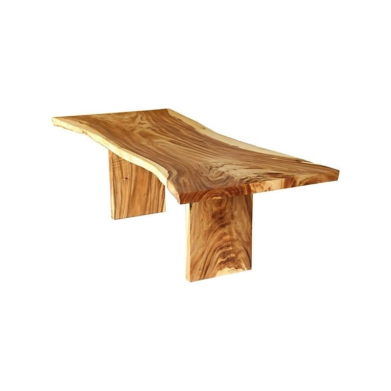 Mulyoharjo Furniture Straight Natural Slab Dining Table 1478 Mulyoharjo Furniture Straight Natural Slab Dining Table 1478