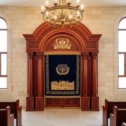 Exquisite Handcrafted Aron Kodesh - Traditional Solid Wood Synagogue Ark by Premier Furniture Manufacturer