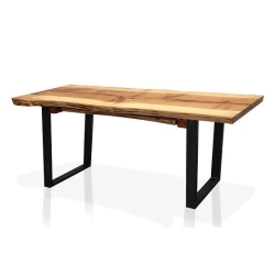 Mulyoharjo Furniture Straight Natural Slab Dining Table 1479