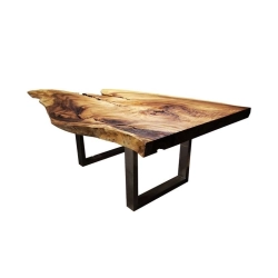 Mulyoharjo Furniture Natural Wood Slab Dining Table 1480