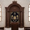 Exquisite Hand-Carved Aron Kodesh Premium Solid Wood Synagogue Ark Manufacturer's Quality Sacred Furniture