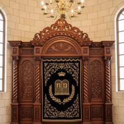 Mastercrafted Ornate Aron Kodesh Torah Ark - Premium Hardwood Synagogue Furniture by Leading Manufacturer & Supplier