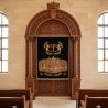 Luxury Synagogue Aron Kodesh Holy Ark - Ornate Hand-Carved Wood, Supplier-Direct Quality Religious Furniture