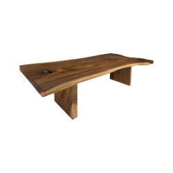 Mulyoharjo Furniture Straight Natural Slab Dining Table 1493