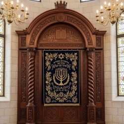 Premium Handcrafted Wooden Aron Kodesh, Synagogue Holy Ark Manufacturer & Supplier, Ornate Classical Jewish Sanctuary Furniture