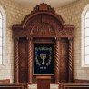 Exquisite Hand-Carved Solid Wood Aron Kodesh, Premium Synagogue Furniture by Expert Manufacturer