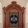 Exquisite Carved Wooden Aron Kodesh with Velvet Parochet - Premium Synagogue Furniture by Master Craftsmen, Manufacturer Direct