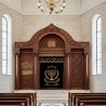 Exquisite Hand-Carved Hardwood Aron Kodesh Premium Synagogue Sanctuary Furniture Artisanal Holy Ark Crafted for Sacred Spaces