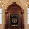 Luxury Aron Kodesh Synagogue Holy Ark - Handcrafted Wood & Velvet, Premium Jewish Religious Furniture Supplier