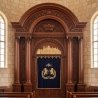 Exquisite Handcrafted Aron Kodesh Premier Synagogue Furniture Manufacturer Ornate Hardwood Shul Ark with Regal Carvings