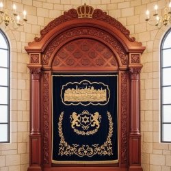 Premium Handcrafted Solid Wood Aron Kodesh, Traditional Synagogue Torah Ark by Leading Furniture Manufacturer