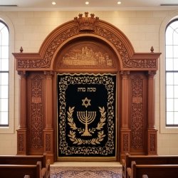 Aron Kodesh, Premium Handcrafted Solid Wood Sanctuary Furniture, Expert Manufacturer & Supplier Quality, Ornate Carvings.