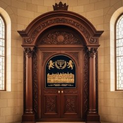 Artisan Crafted Aron Kodesh Hand-Carved Synagogue Ark Premium Wood Furniture Manufacturing Excellence