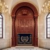 Premium Quality Hand-Carved Wooden Aron Kodesh Synagogue Furniture Supplier Traditional Holy Ark Cabinet