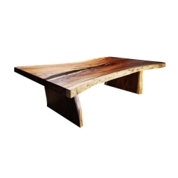 Mulyoharjo Furniture Natural Wood Slab Dining Table 1510