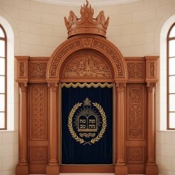 Exquisite Hand-Carved Aron Kodesh Premium Synagogue Holy Ark Furniture by Expert Manufacturer