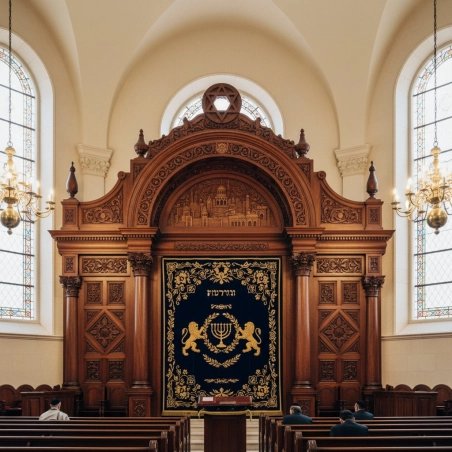 Exquisite Hand-Carved Hardwood Aron Kodesh Premium Synagogue Furniture Manufacturer & Supplier