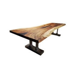 Mulyoharjo Furniture Monkey Pod Slab Dining Table 1517