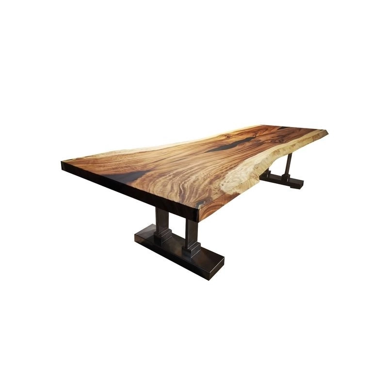 Mulyoharjo Furniture Monkey Pod Slab Dining Table 1517