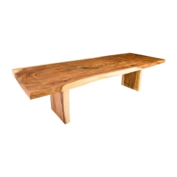 Mulyoharjo Furniture Monkey Pod Slab Dining Table 1519