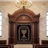 Exquisite Solid Wood Aron Kodesh - Mastercrafted Synagogue Holy Ark Premium Religious Furniture for Enduring Quality Production