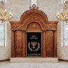 Ornate Hand-Carved Aron Kodesh, Premium Synagogue Holy Ark, Expertly Crafted Solid Wood Jewish Furniture by Renowned Artisans