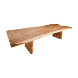 Mulyoharjo Furniture Monkey Pod Wood Slab Dining Table 1524