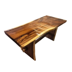 Mulyoharjo Furniture Straight Natural Slab Dining Table 1525