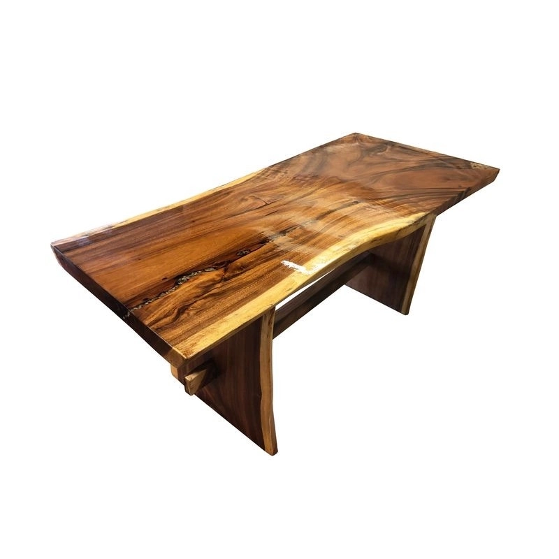 Mulyoharjo Furniture Straight Natural Slab Dining Table 1525