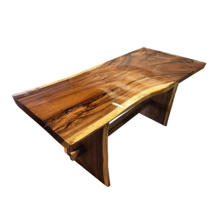 Mulyoharjo Furniture Straight Natural Slab Dining Table 1525