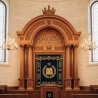 Hand-Carved Wooden Aron Kodesh Holy Ark, Premium Synagogue Furniture by Expert Manufacturers for Sacred Liturgical Spaces