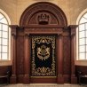 Exquisite Hand-Carved Aron Kodesh Premium Synagogue Furniture Manufacturer Traditional Wood Holy Ark Cabinet